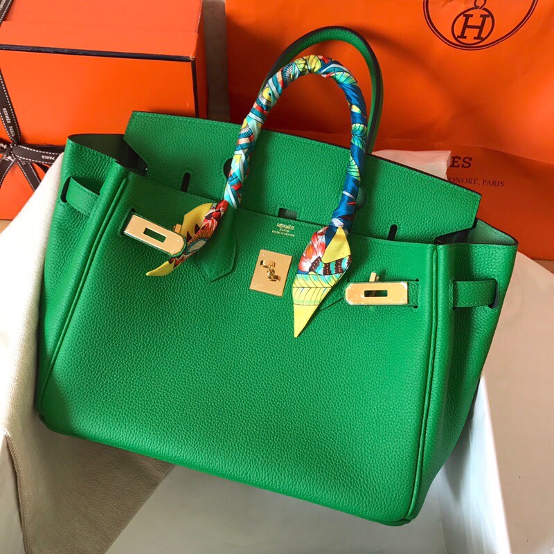 Hermes Birkin 30CM Togo Leather Handbag Green